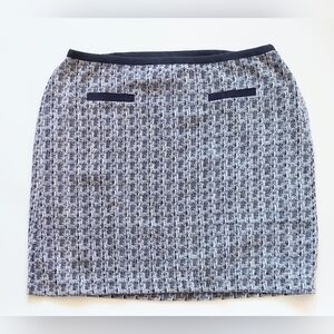 Talbots Plus Size 20W A Line Tweed Pencil Skirt Blue NWT